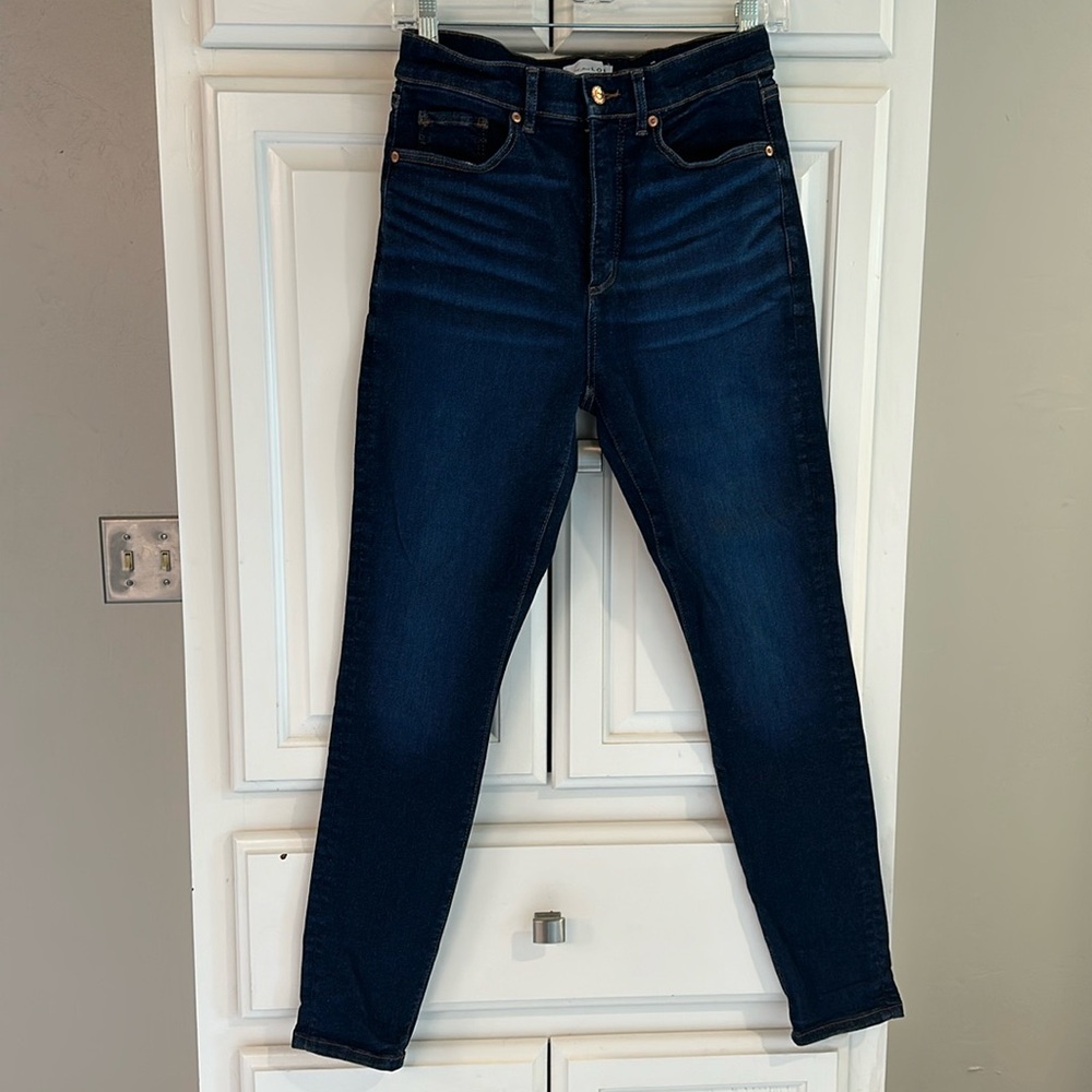 LOFT Dark Wash Skinny Jeans, Size 28/6